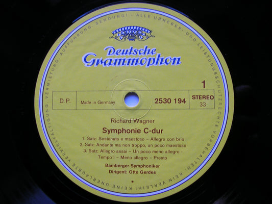 WAGNER: SYMPHONY in C / FAUST OVERTURE / RIENZI OVERTURE     GERDES / BAMBERG SYMPHONY   2530 194