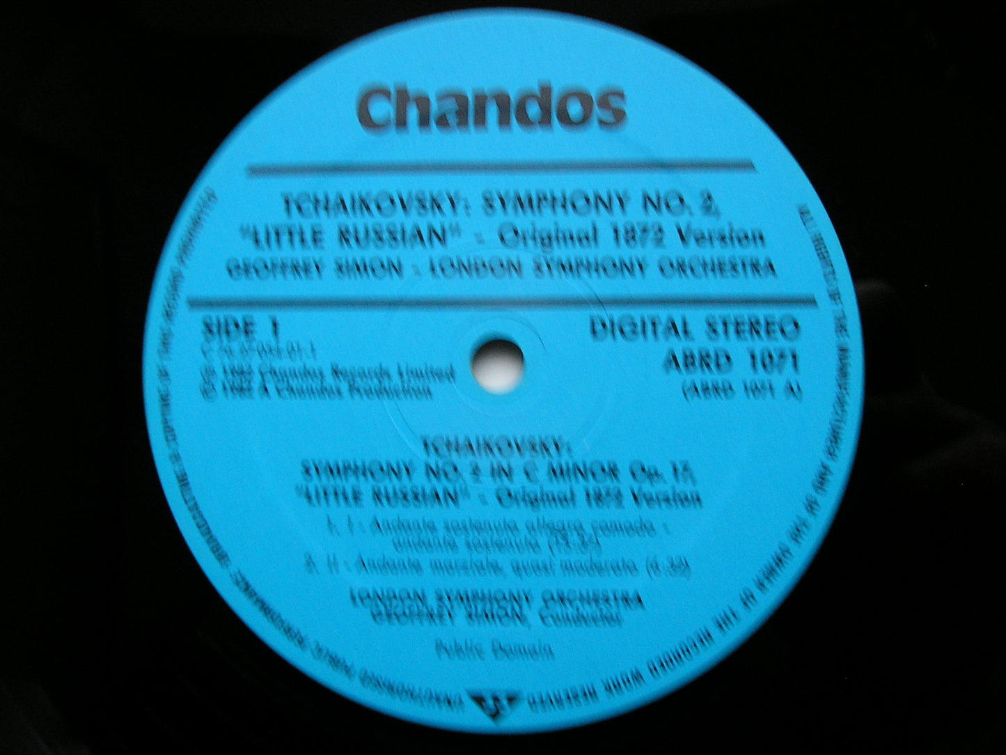 TCHAIKOVSKY: SYMPHONY No. 2 'Little Russian' Original 1872 version   SIMON / LONDON SYMPHONY  ABRD 1071