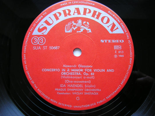 WIENIAWSKI: VIOLIN CONCERTO No. 2 / GLAVUNOV: VIOLIN CONCERTO     IDA HAENDEL / PRAGUE SYMPHONY / SMETACEK   SUA ST 50687