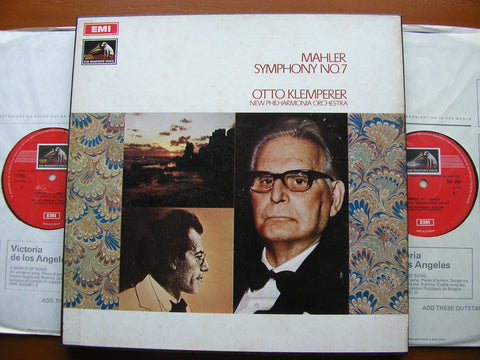 MAHLER: SYMPHONY No. 7    KLEMPERER / NEW PHILHARMONIA   2LP    SLS 781