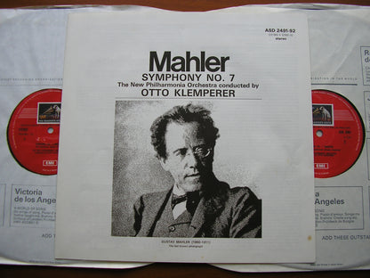 MAHLER: SYMPHONY No. 7    KLEMPERER / NEW PHILHARMONIA   2LP    SLS 781