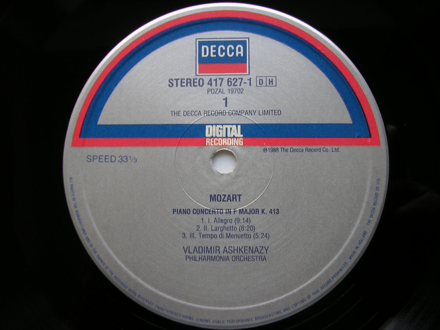 MOZART: THE PIANO CONCERTOS      VLADIMIR ASHKENAZY / PHILHARMONIA   10 LP