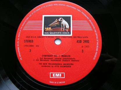 MAHLER: SYMPHONY No. 7    KLEMPERER / NEW PHILHARMONIA   2LP    SLS 781