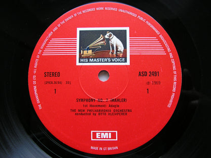 MAHLER: SYMPHONY No. 7    KLEMPERER / NEW PHILHARMONIA   2LP    SLS 781