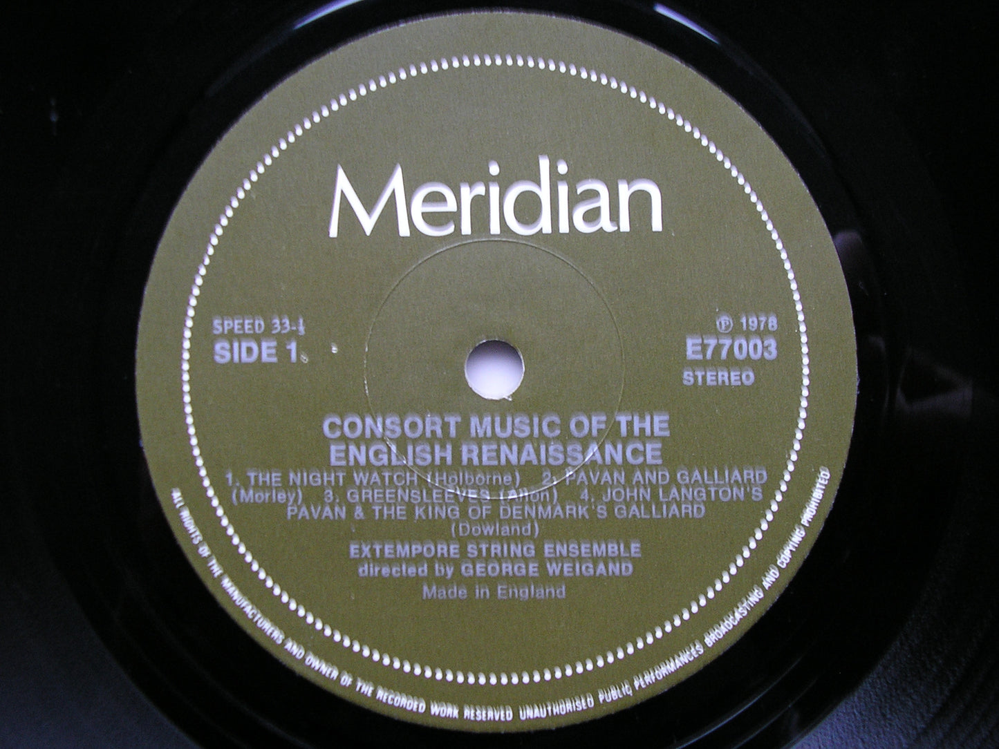 CONSORT MUSIC OF THE ENGLISH RENAISSANCE   EXTEMPORE STRING ENSEMBLE   E77003