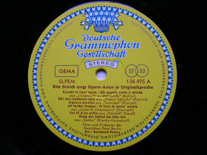 OPERA RECITAL:  DELIBES / MASSENET / BELLINI / DONIZETTI / VERDI / PUCCINI   RITA STREICH /    DEUTSCHEN OPER BERLIN / PETERS   136 495