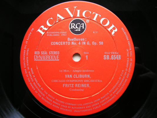 BEETHOVEN: PIANO CONCERTO No. 4     VAN CLIBURN / CHICAGO SYMPHONY / REINER     SB 6548