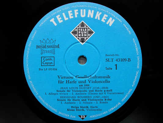 VIRTUOSO MUSIC FOR CELLO & HARP: SPOHR / ROMBERG / DUPORT    STORCK / STORCK   SLT 43109