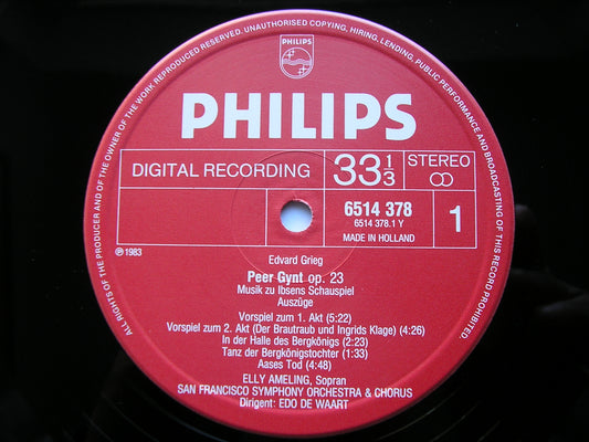 GRIEG: PEER GYNT highlights     AMELING / SAN FRANCISCO SYMPHONY / DE WAART     6514 378