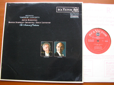 BEETHOVEN: PIANO CONCERTO No. 5  'Emperor'     RUBINSTEIN / BOSTON SYMPHONY / LEINSDORF     SB 6598