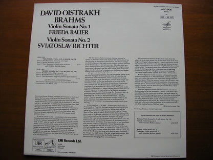BRAHMS: VIOLIN SONATAS Nos. 1 & 2    DAVID OISTRAKH / FRIEDA BAUER    ASD 3425