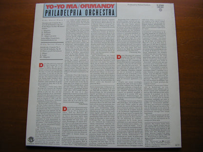 SHOSTAKOVICH / KABALEVSKY: CELLO CONCERTOS    YO-YO MA / PHILADELPHIA ORCHESTRA / ORMANDY    D 37840