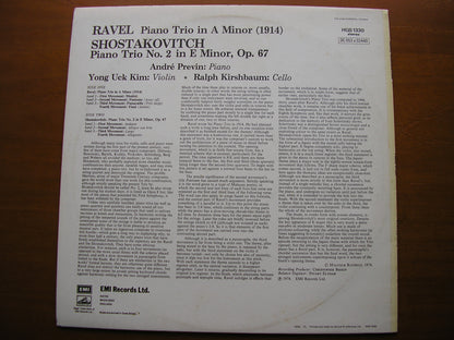 RAVEL: PIANO TRIO in A Minor / SHOSTAKOVITCH: PIANO TRIO No. 2 PREVIN / KIM / KIRSHBAUM HQS 1330