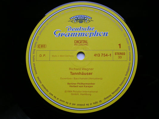 WAGNER: ORCHESTRAL MUSIC from Tannhauser / Tristan & Isolde / Die Meistersinger    KARAJAN / BERLIN PHILHARMONIC   413 754