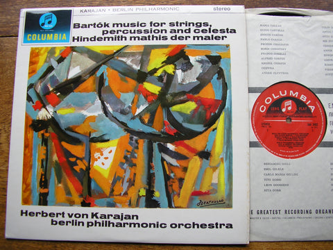 BARTOK: MUSIC FOR STRINGS, PERCUSSION & CELESTA / HINDEMITH: MATHIS DER MALER   KARAJAN / BERLIN PHILHARMONIC  SAX  2432