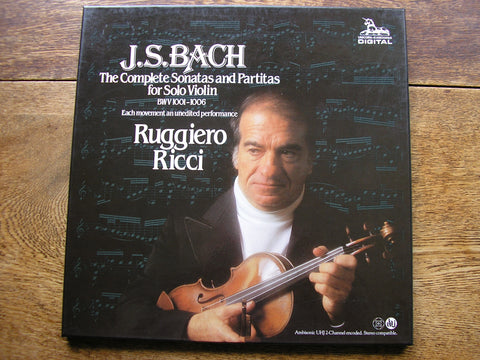 BACH: THE COMPLETE SONATAS & PARTITAS FOR SOLO VIOLIN   RUGGIERO RICCI   DKP 9010 - 9012