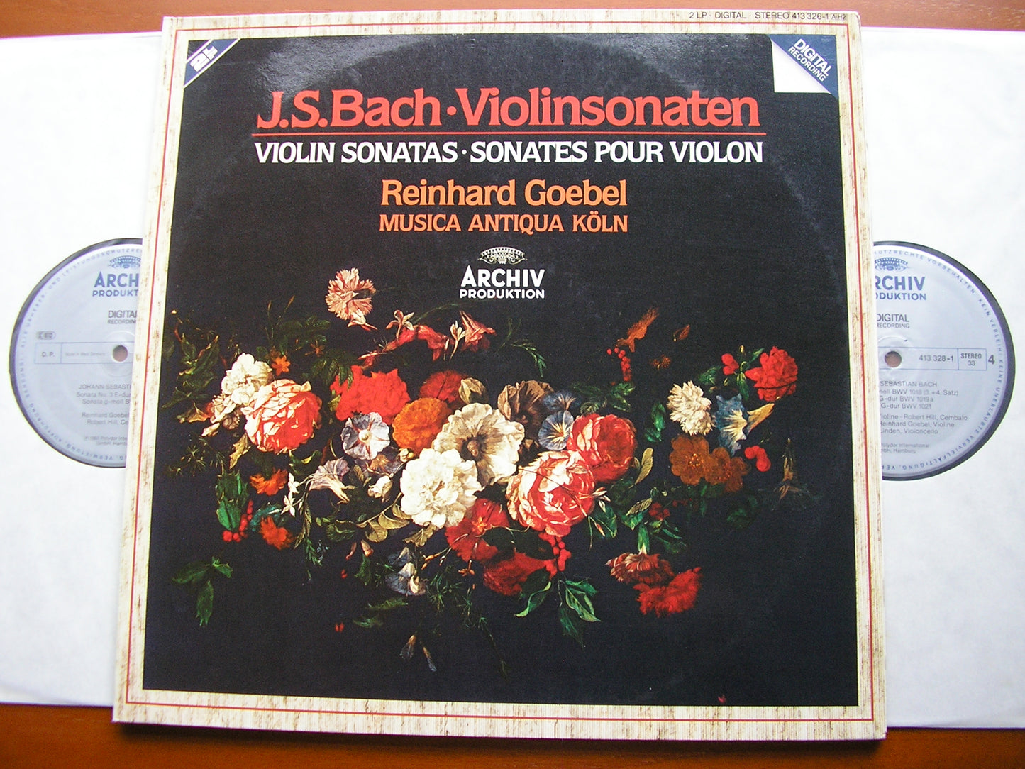 BACH: SONATAS FOR VIOLIN & HARPSICHORD    GOEBEL / MUSICA ANTIQUA KOLN   413 326
