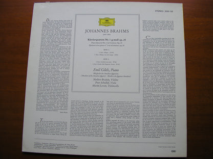 BRAHMS: PIANO QUARTET Op. 25     GILELS / MEMBERS OF THE AMADEUS QUARTET   2530 133