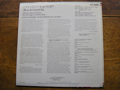 CONCERTOS FROM SPAIN BY MONTSALVAGE & SURINACH   ALICIA DE LARROCHA / ROYAL PHILHARMONIC / FRUHBECK DE BURGOS   CS 6990