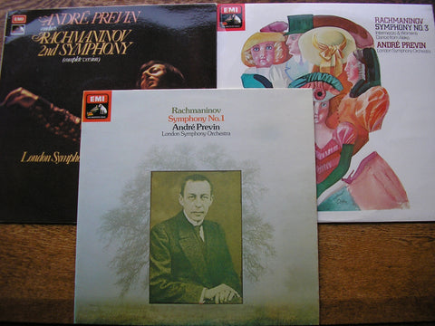 RACHMANINOV: THE THREE SYMPHONIES   PREVIN /LONDON SYMPHONY   ASD 3137 / 2889 / 3369