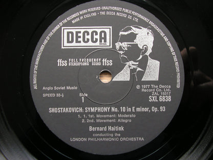 SHOSTAKOVICH: THE COMPLETE SYMPHONIES BERNARD HAITINK / CONCERTGEBOUW / LONDON PHILHARMONIC 15 DECCA LPs