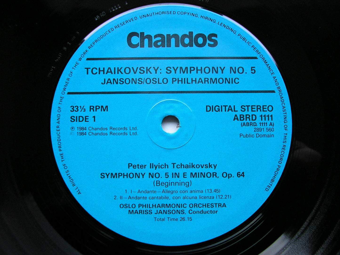 TCHAIKOVSKY: THE COMPLETE SYMPHONIES   JANSONS / OSLO PHILHARMONIC   7 LP SET