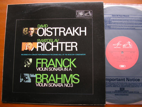 BRAHMS: VIOLIN SONATA No. 3 / FRANCK: VIOLIN SONATA     DAVID OISTRAKH / SVIATOSLAV RICHTER    ASD 2618