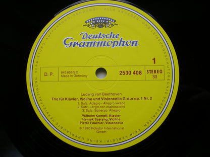 BEETHOVEN: PIANO TRIO in G / TRIO FOR CLARINET / PIANO / CELLO     KEMPFF / FOURNIER / SZERYNG / LEISTER     2530 408