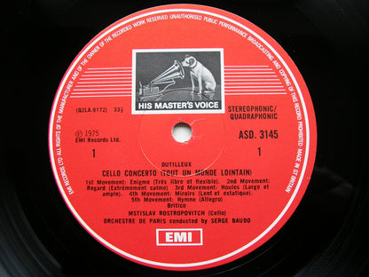 DUTILLEUX & LUTOSLAWSKI: CELLO CONCERTOS   ROSTROPOVICH / ORCHESTRE DE PARIS / BAUDO / LUTOSLAWSKI     ASD 3145