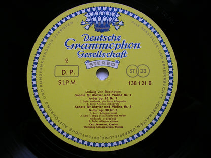 BEETHOVEN: VIOLIN SONATAS Nos. 1 / 2 / 8   SCHNEIDERHAN / SEEMANN    138 121
