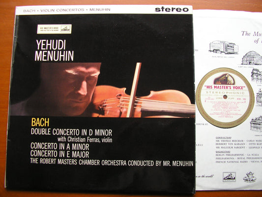 BACH: DOUBLE CONCERTO BWV 1043 / CONCERTOS in A BWV 1041 & in E BWV 1042   MENUHIN / FERRAS  FESTIVAL CHAMBER ORCHESTRA / MENUHIN  ASD 346*