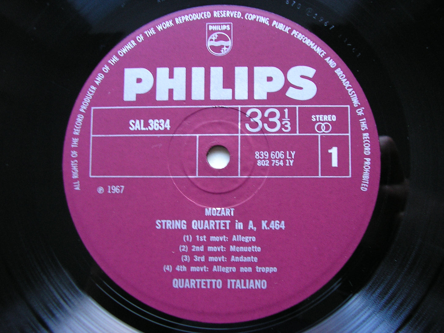 MOZART: SIX STRING QUARTETS DEDICATED TO JOSEPH HAYDN    QUARTETTO ITALIANO   SAL 3632 - 4