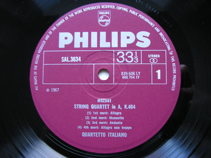 MOZART: SIX STRING QUARTETS DEDICATED TO JOSEPH HAYDN    QUARTETTO ITALIANO   SAL 3632 - 4