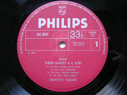 MOZART: SIX STRING QUARTETS DEDICATED TO JOSEPH HAYDN    QUARTETTO ITALIANO   SAL 3632 - 4