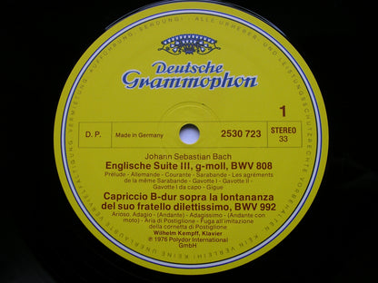 BACH: FRENCH SUITE No. 5 / ENGLSH SUITE No. 3  / TOCCATA     WILHELM KEMPFF   2530 723