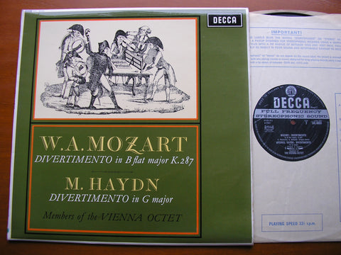 MOZART: DIVERTIMENTO K287 / MICHAEL HAYDN: DIVERTIMENTO in G    MEMBERS OF THE VIENNA OCTET    SXL 6055