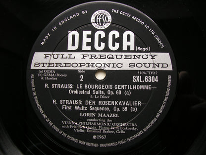 STRAUSS: LE BOURGEOIS GENTILHOMME Suite / DER ROSENKAVALIER First Waltz Sequence     MAAZEL / VIENNA PHILHARMONIC    SXL 6304