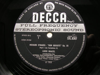 STRAUSS: DON QUIXOTE    MAAZEL / VIENNA PHILHARMONIC    SXL 6367