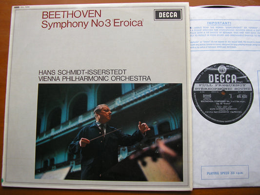 BEETHOVEN: SYMPHONY No. 3 'Eroica'     SCHMIDT-ISSERSTEDT / VIENNA PHILHARMONIC   SXL 6232
