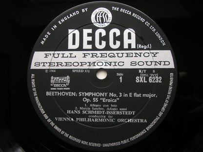 BEETHOVEN: SYMPHONY No. 3 'Eroica'     SCHMIDT-ISSERSTEDT / VIENNA PHILHARMONIC   SXL 6232