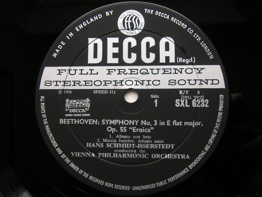 BEETHOVEN: SYMPHONY No. 3 'Eroica'     SCHMIDT-ISSERSTEDT / VIENNA PHILHARMONIC   SXL 6232