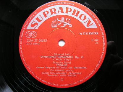 LALO: SYMPHONIE ESPAGNOLE / RAVEL: TZIGANE   HAENDEL / CZECH PHILHARMONIC / ANCERL    SUA ST 50615