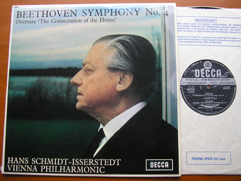 BEETHOVEN: SYMPHONY No. 4 / OVERTURE The Consecration of the House    SCHMIDT-ISSERSTEDT / VIENNA PHILHARMONIC    SXL 6274
