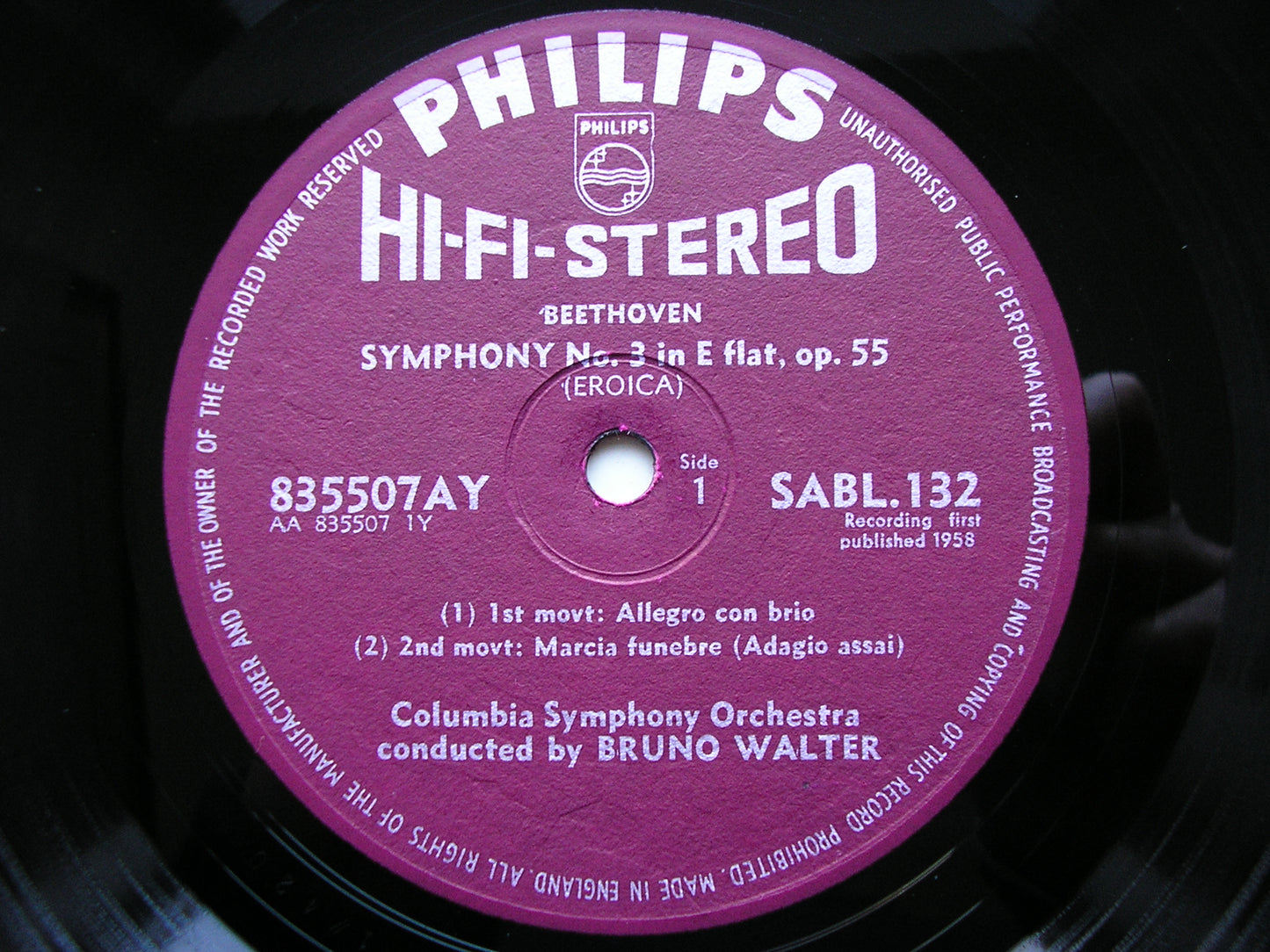 BEETHOVEN: THE NINE SYMPHONIES   BRUNO WALTER / COLUMBIA SYMPHONY   7LP SABL