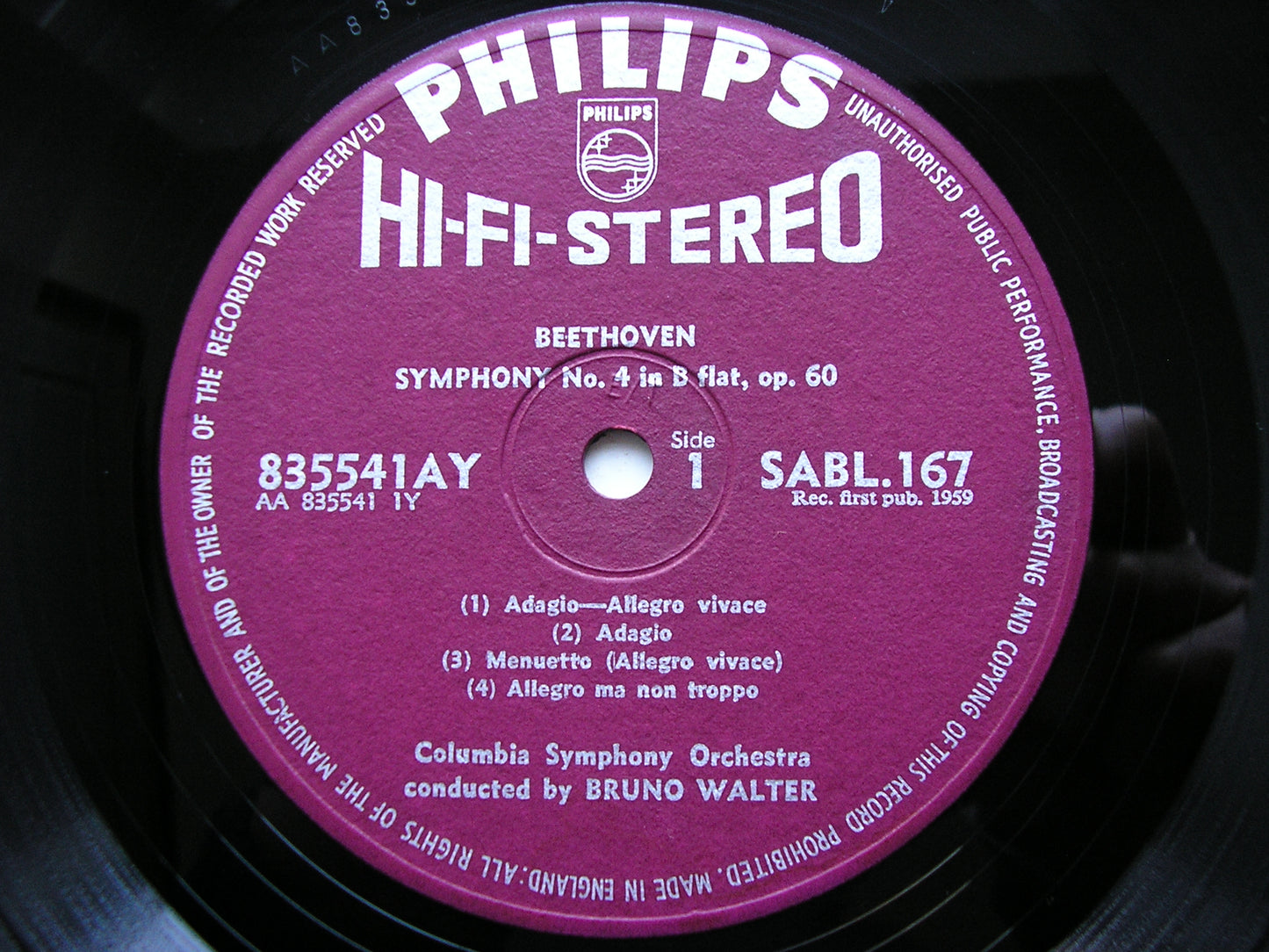 BEETHOVEN: THE NINE SYMPHONIES   BRUNO WALTER / COLUMBIA SYMPHONY   7LP SABL