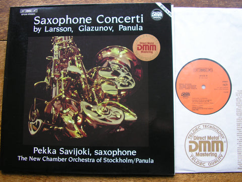 SAXOPHONE CONCERTI BY GLAZUNOV / PANULA / LARSSON    SAVIJOKI / NCOS / PANULA   BIS LP 218