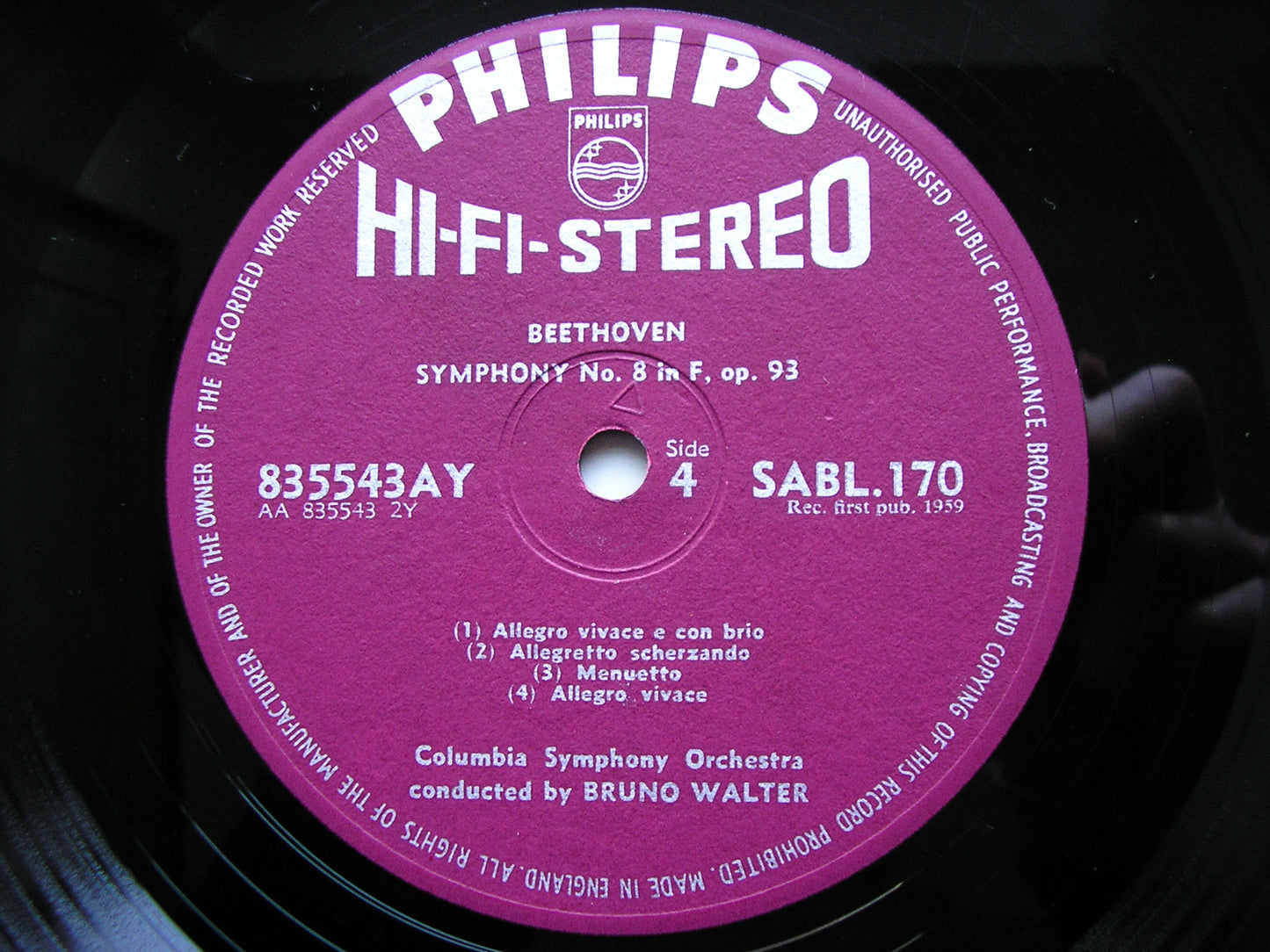 BEETHOVEN: THE NINE SYMPHONIES   BRUNO WALTER / COLUMBIA SYMPHONY   7LP SABL