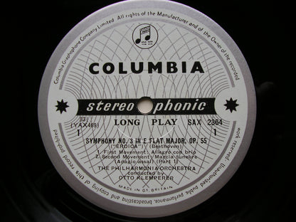 COLUMBIA SAX  -   BEETHOVEN: THE NINE SYMPHONIES / FIVE OVERTURES   KLEMPERER / PHILHARMONIA    9LP