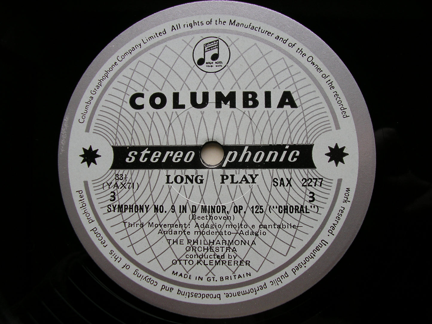 COLUMBIA SAX  -   BEETHOVEN: THE NINE SYMPHONIES / FIVE OVERTURES   KLEMPERER / PHILHARMONIA    9LP
