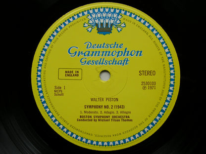 PISTON: SYMPHONY No. 2 / SCHUMAN: VIOLIN CONCERTO  ZUKOFSKY / TILSON THOMAS / BOSTON SYMPHONY  2530 103